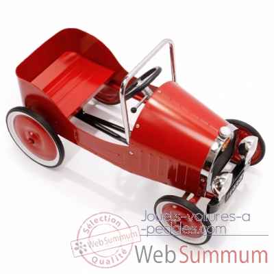 Voiture a pedales en metal - rouge - 82 x 43 cm - 3 a 5 ans - pedales reglables - Baghera-1938