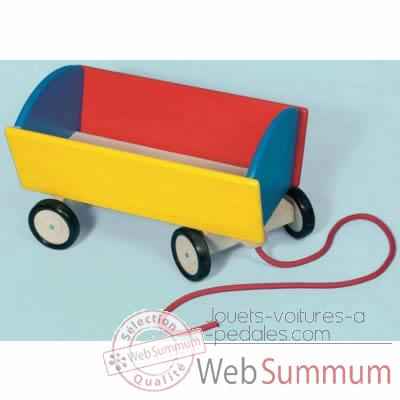 Chariot à tirer couleurs Toys Pure -51930
