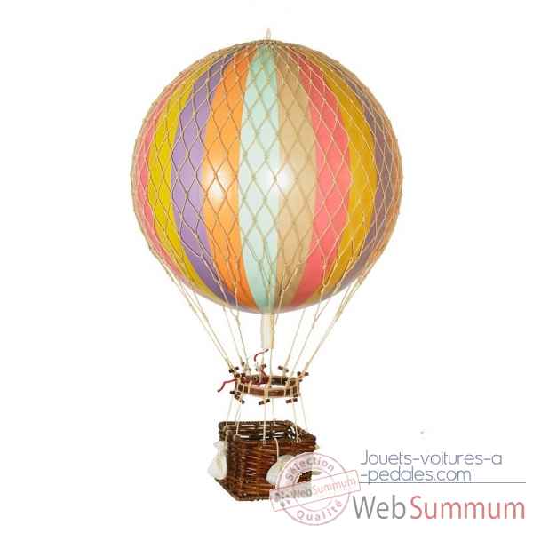 Ballon Jules Verne, montgolfiere arc-en-ciel pastel Decoration Marine AMF -AP168F