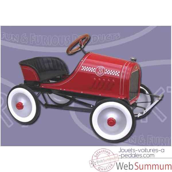 Piktor-P623-Voiture a pedale Classic Race rouge.