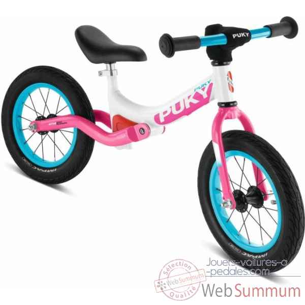 Vélo draisienne avec suspension et pneus air lr ride blanc/pink puky -4083